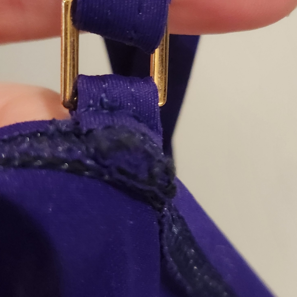 La Blanka Size 14 Padded Swimsuit Twist Top Bluish Violet - Picture 5 of 6